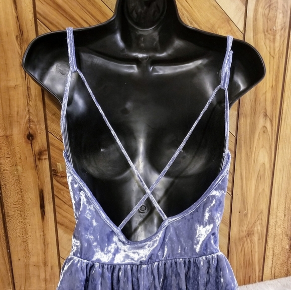 Fragile Crushed Velvet Shorts Romper - Picture 2 of 9